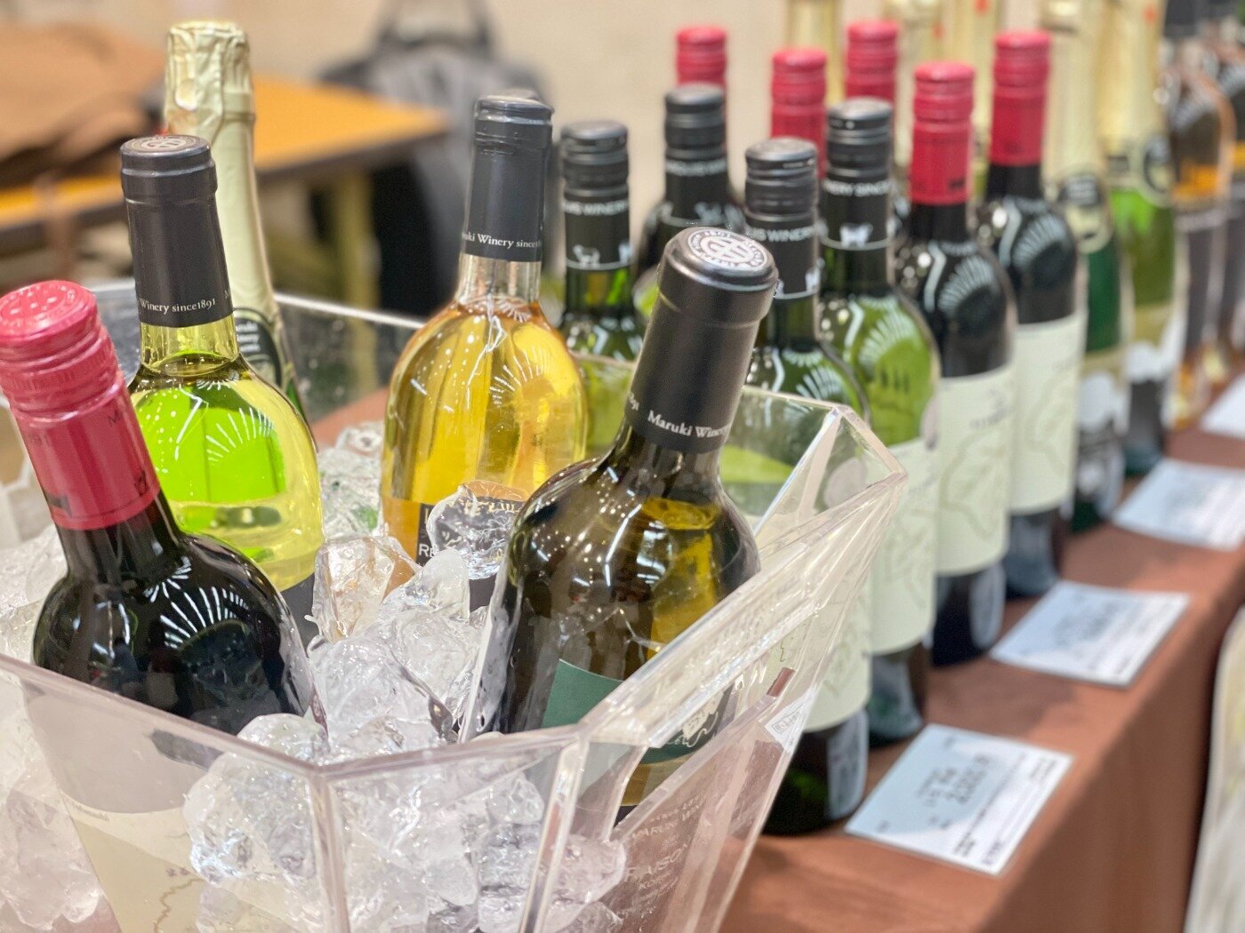 出店ワイナリー紹介写真です。山梨県甲州市のまるき葡萄酒です。
