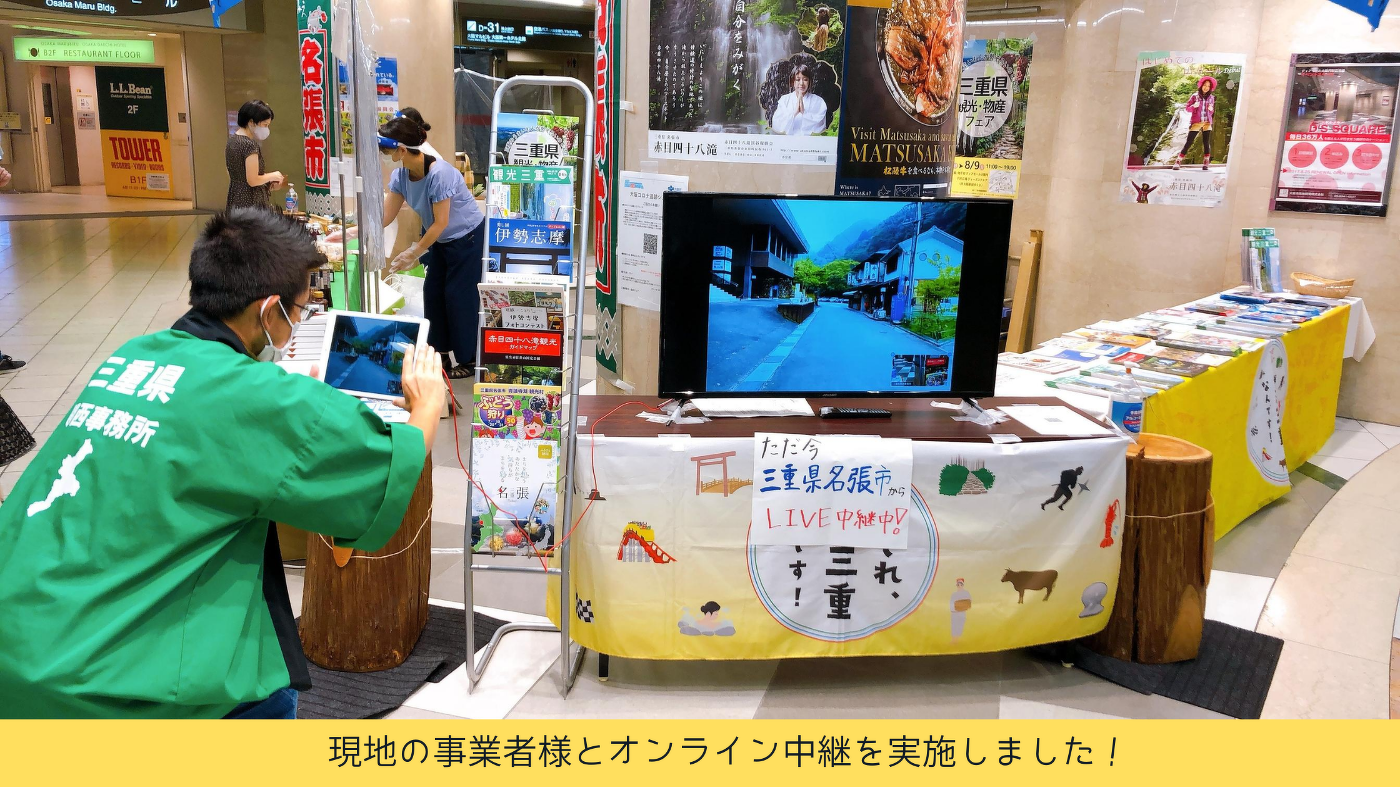 来場者の方に見えやすいよう、ipadとテレビモニターをつないで画面共有。